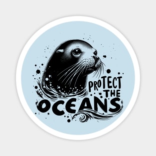 Protect the Oceans - Sea lion Magnet